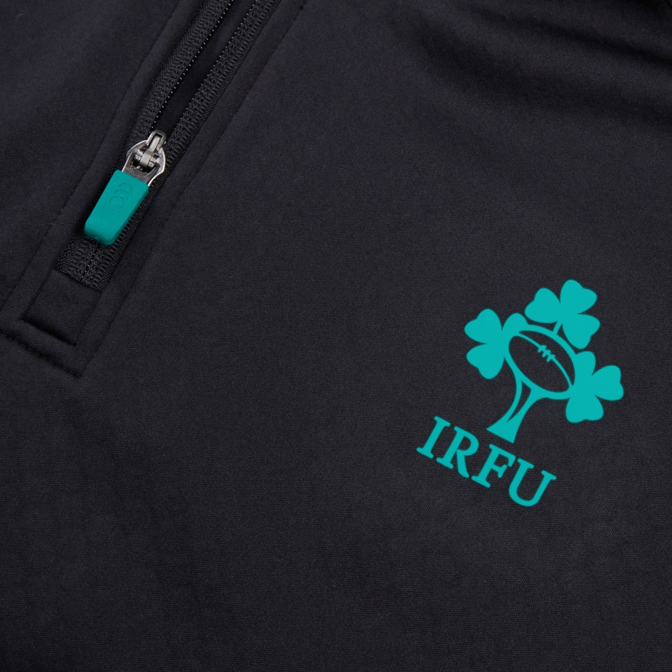 MENS IRELAND 1/4 ZIP TRAINING TOP BLACK/GREEN