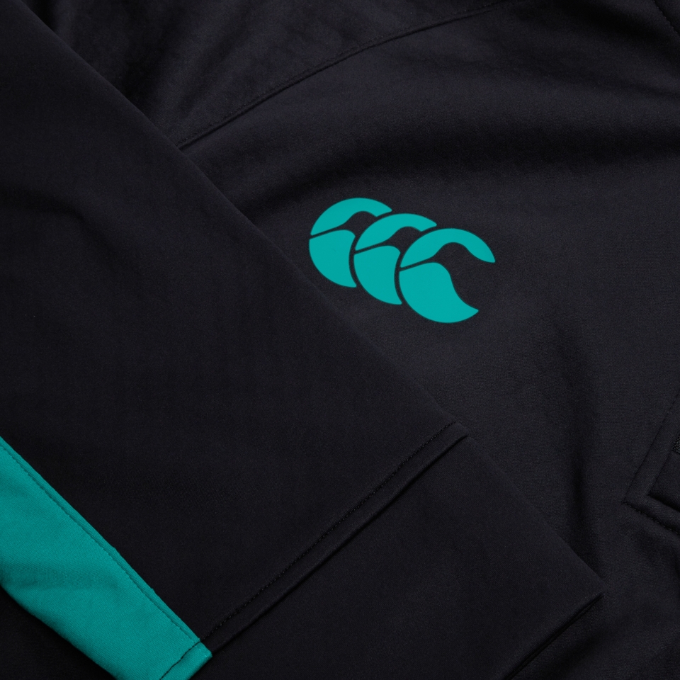 MENS IRELAND 1/4 ZIP TRAINING TOP BLACK/GREEN