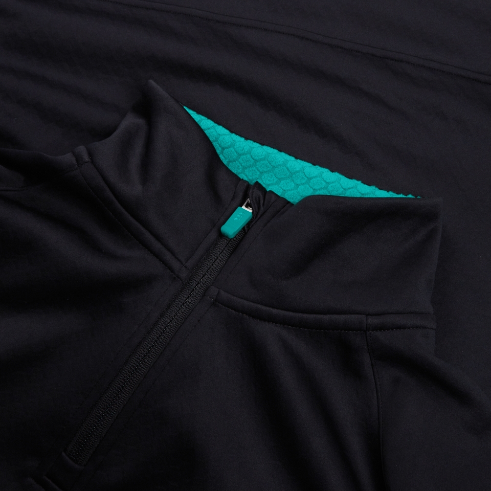 MENS IRELAND 1/4 ZIP TRAINING TOP BLACK/GREEN