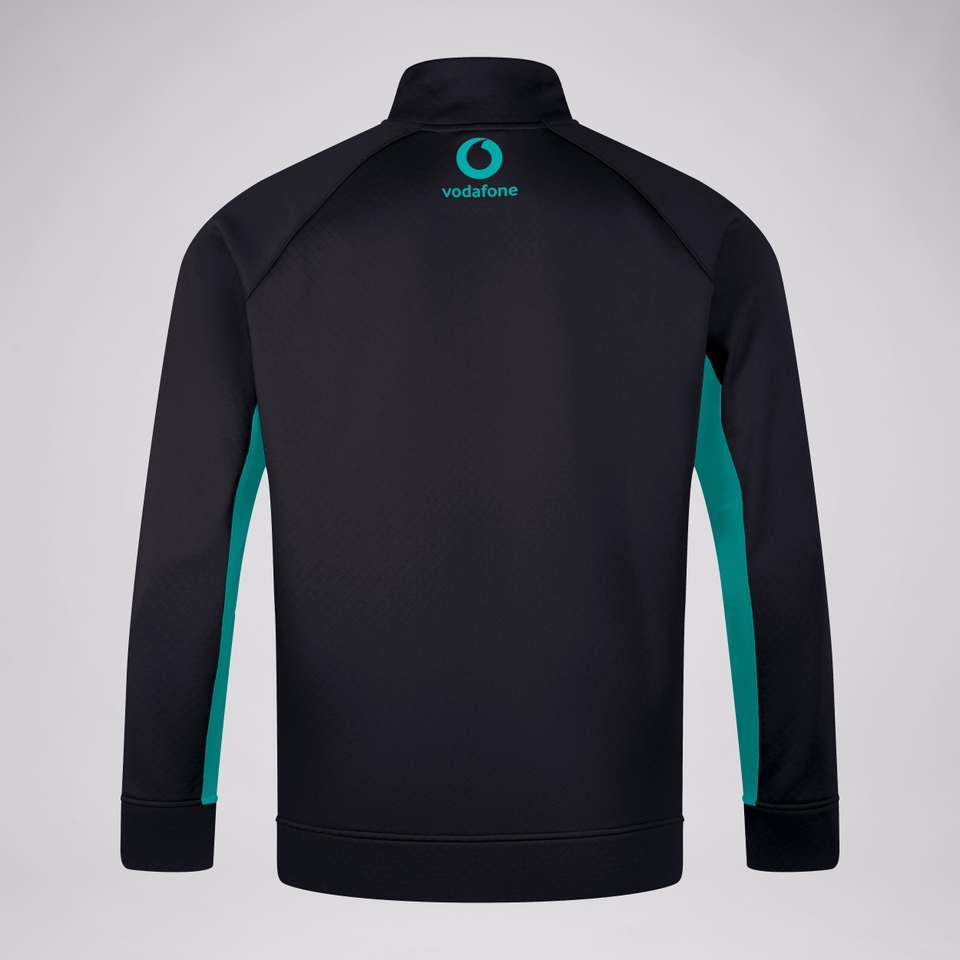 MENS IRELAND 1/4 ZIP TRAINING TOP BLACK/GREEN