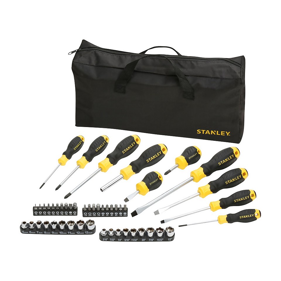 STANLEY® Screwdriver Set in a Bag - Set of 48 Pieces