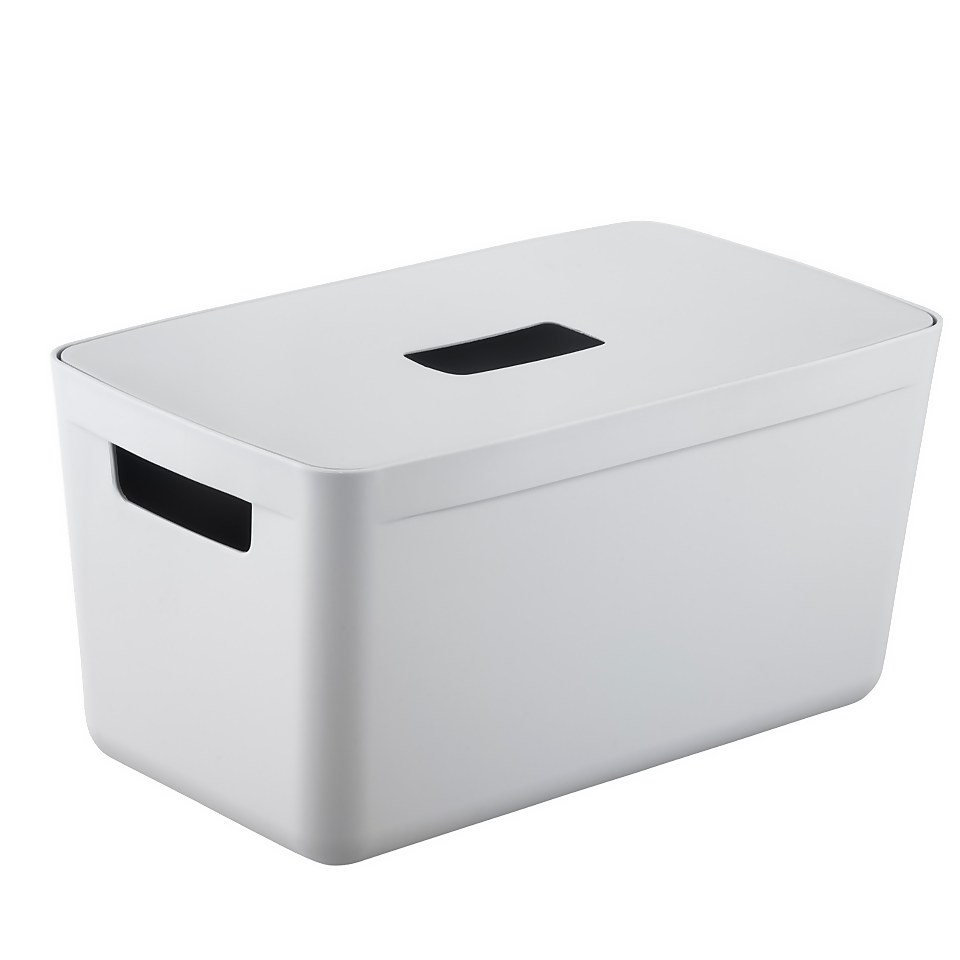 Inabox Home Storage Box & Lid - 8L - Windmill White