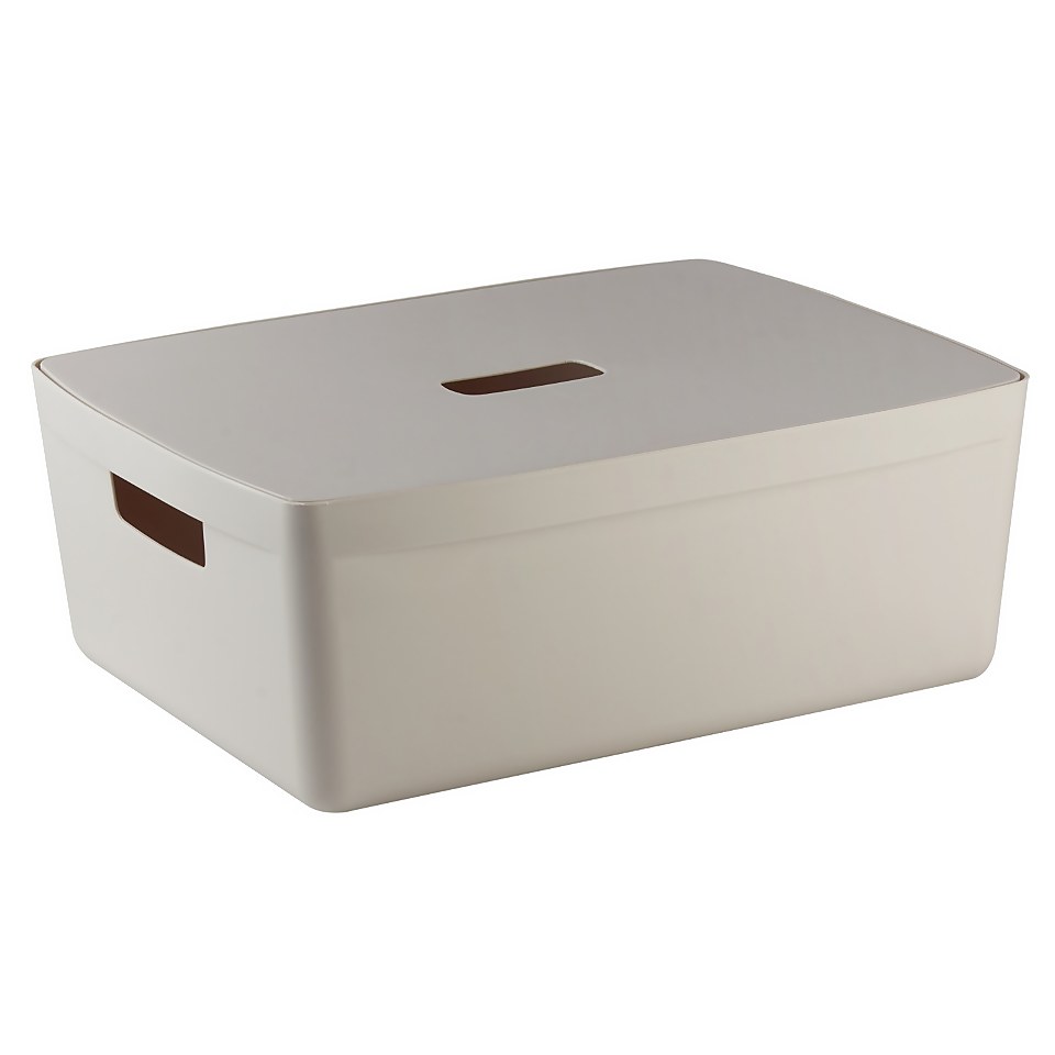 Inabox Home Storage Box & Lid - 19L - Natural