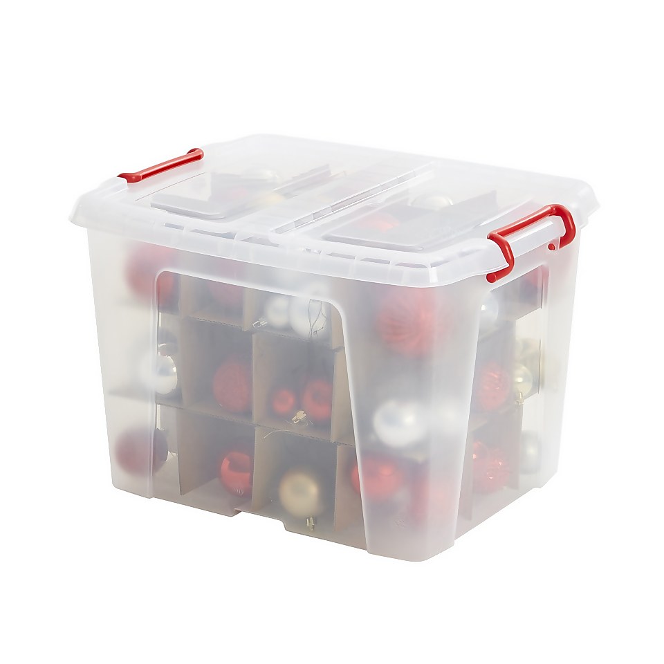 Strata Smart 36 Bauble Storage Box with Divider Homebase