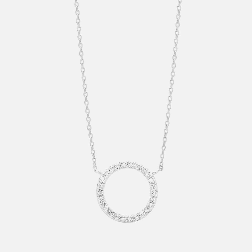 Estella Bartlett Circle Cubic Zirconia Silver-Plated Necklace