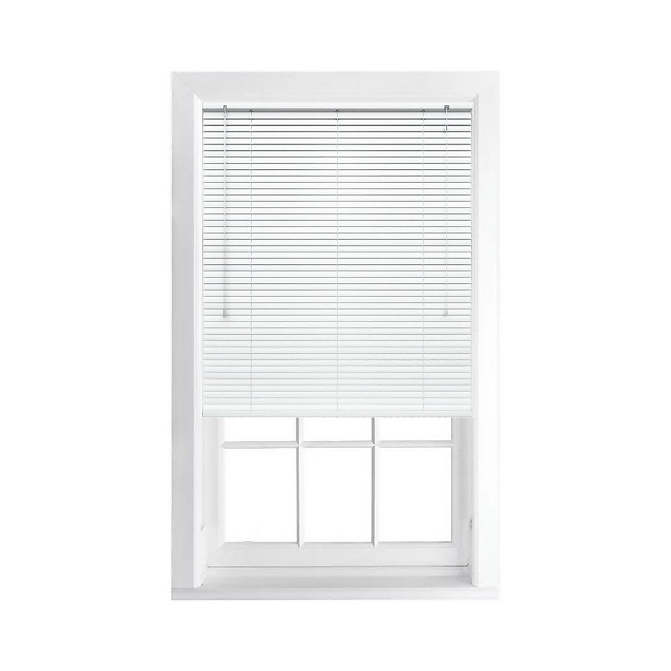 White 25mm PVC Blind 60x152cm Homebase