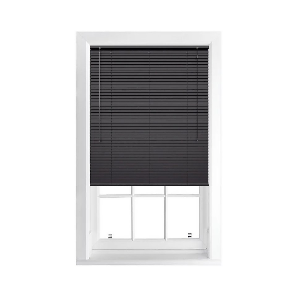 Black 25mm Aluminium Blind 120x152cm Homebase