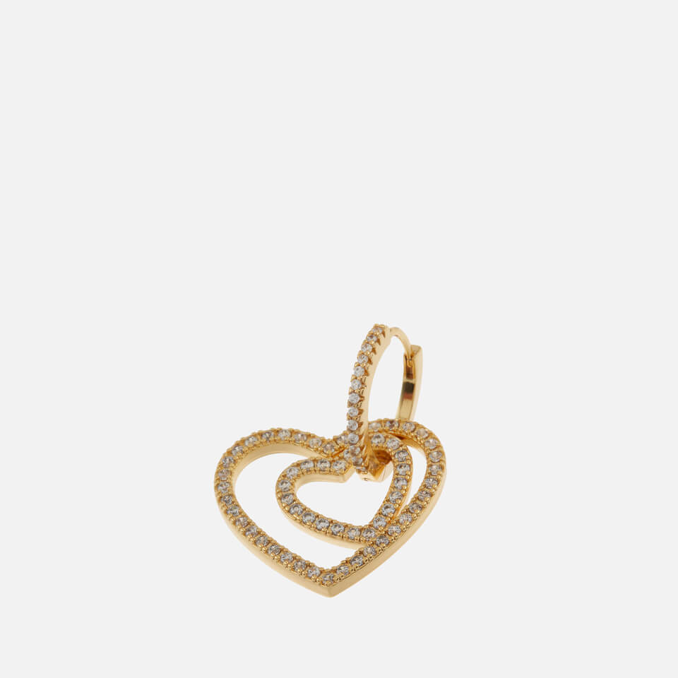Crystal Haze Heart Collector Gold-Plated Earring