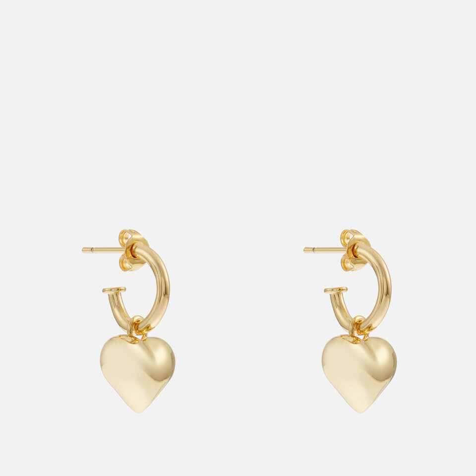 Crystal Haze Golden Hearts Gold-Plated Earrings