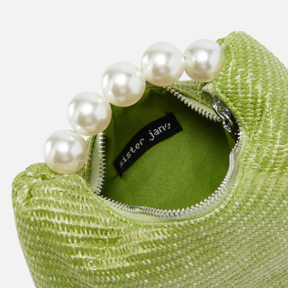 Sister Jane Lagoon Pearl Small Woven Tote Bag