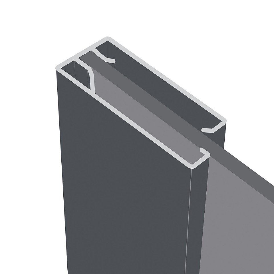 Shaker 3 Door Sliding Wardrobe Kit Dove Grey Panel / Mirror with Dove Grey Frame (W)2592 x (H)2260mm