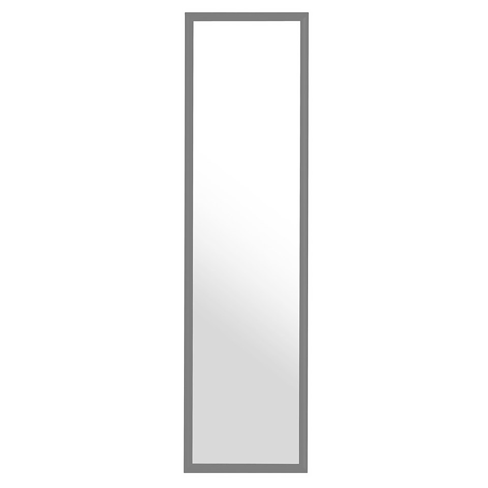 Over Door Hanging Mirror - Grey - 33.5x124cm