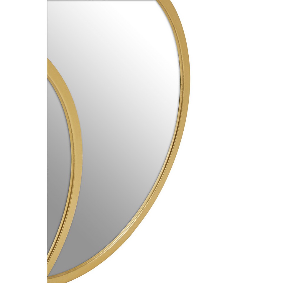 Farran Metal Wall Mirror - Champagne Gold - 90x60cm