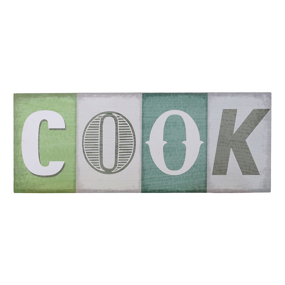 Cook Wall Plaque - 38x15cm