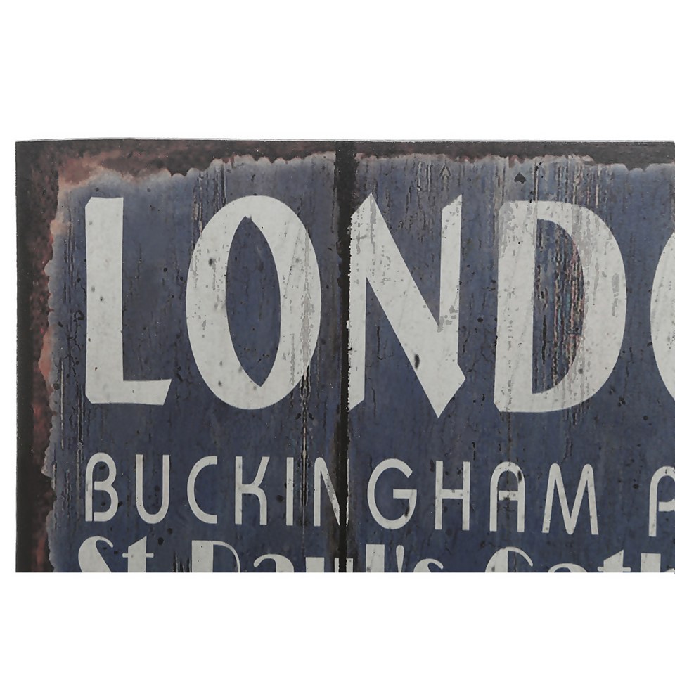 London Wall Plaque - 25x38cm