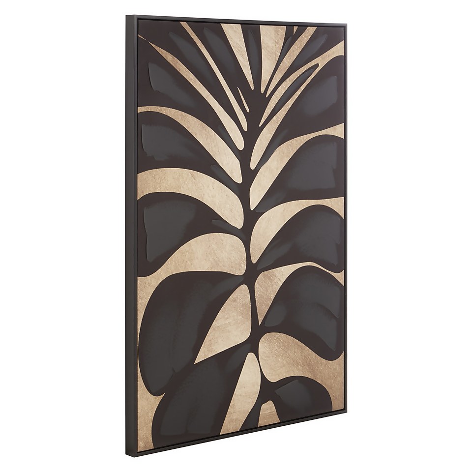 Astratto Canvas Wall Art Oil Painting - Black & Gold - 82.6x122.6cm