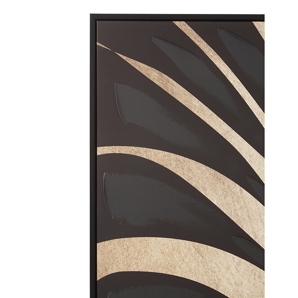 Astratto Canvas Wall Art Oil Painting - Black & Gold - 82.6x122.6cm