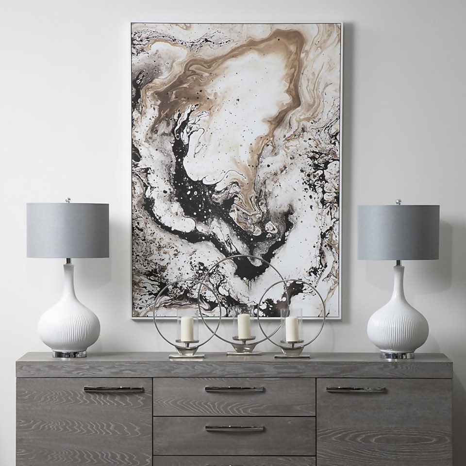 Astratto Classic Abstract Wall Art - Natural - 103x143cm