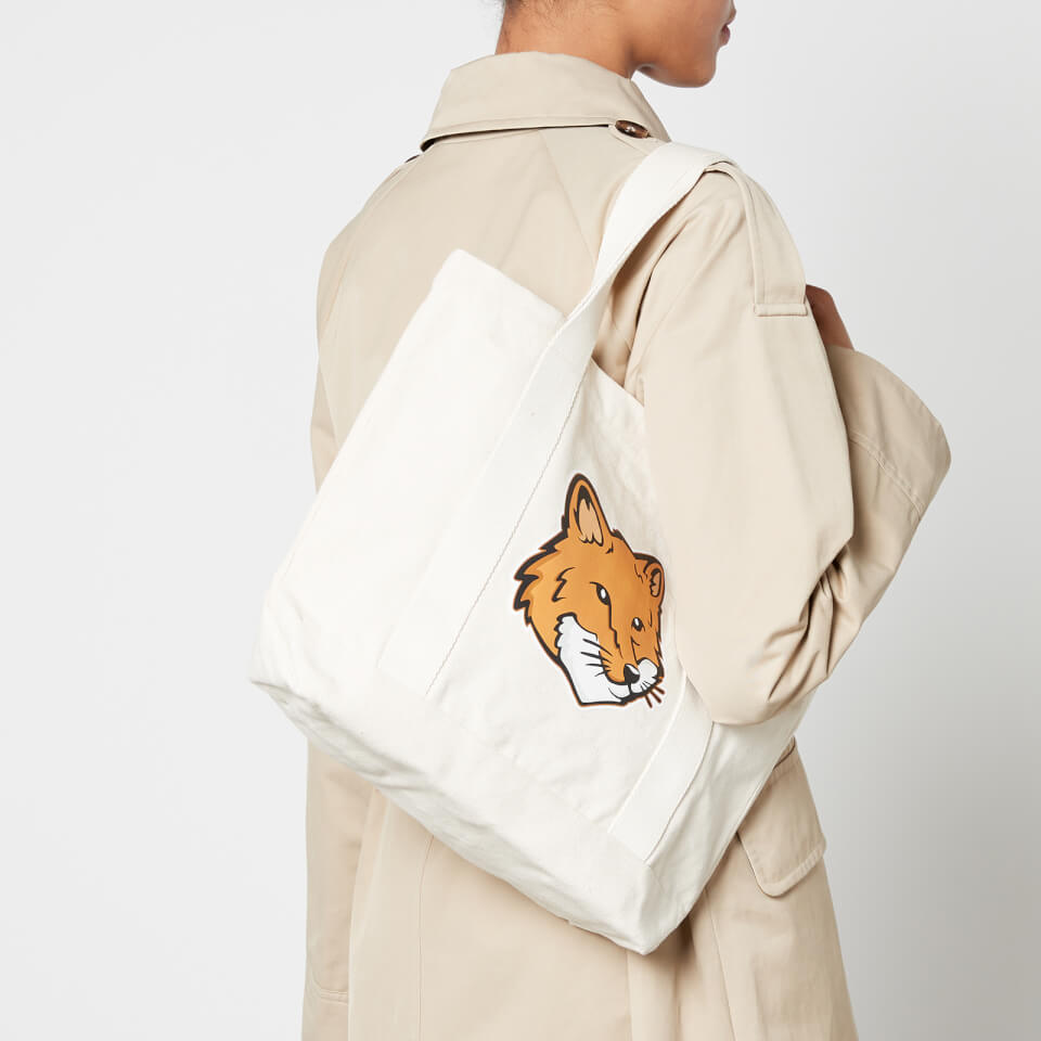 Maison Kitsuné Fox Head Canvas Tote Bag