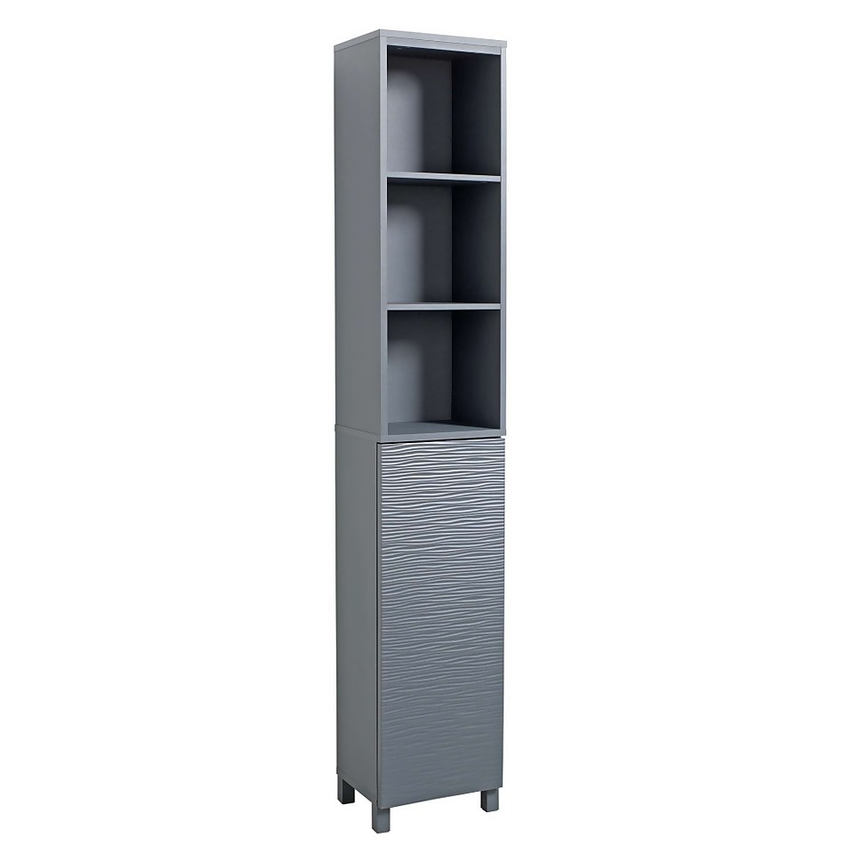 Ruffle Tall Cabinet - Grey