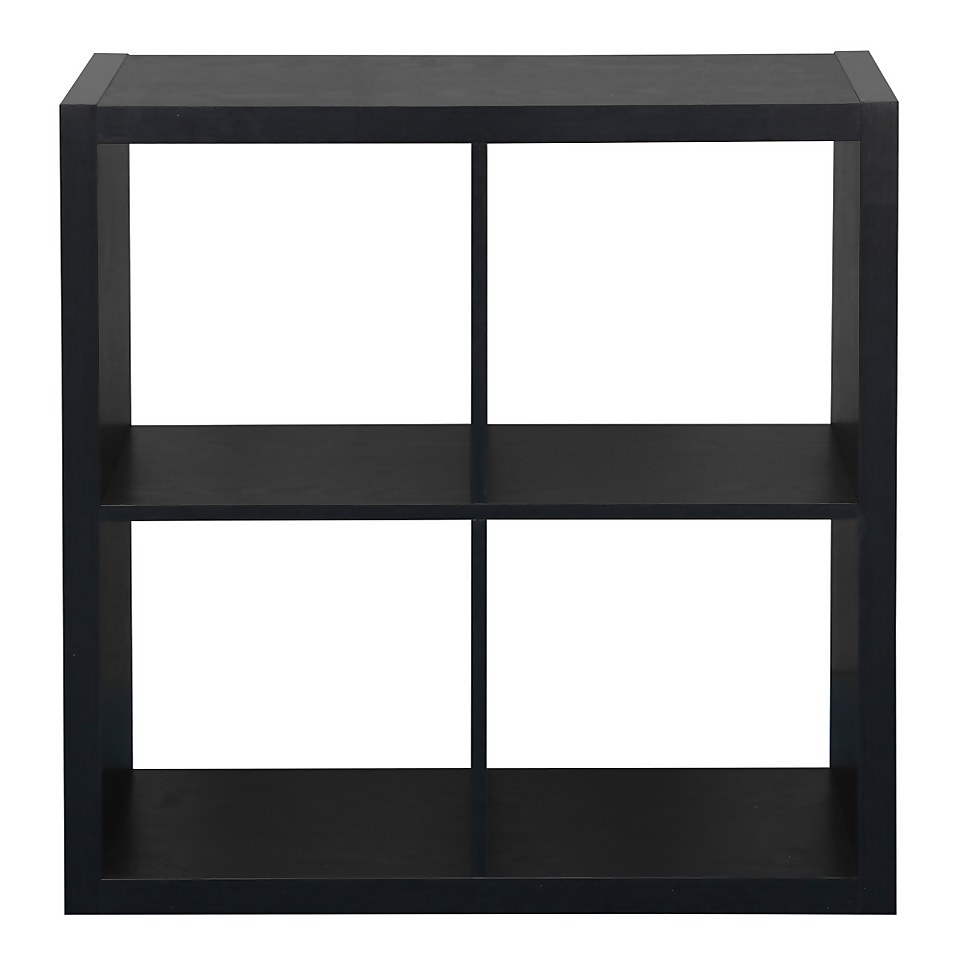 2x2 Storage Cube - Black Ash Effect