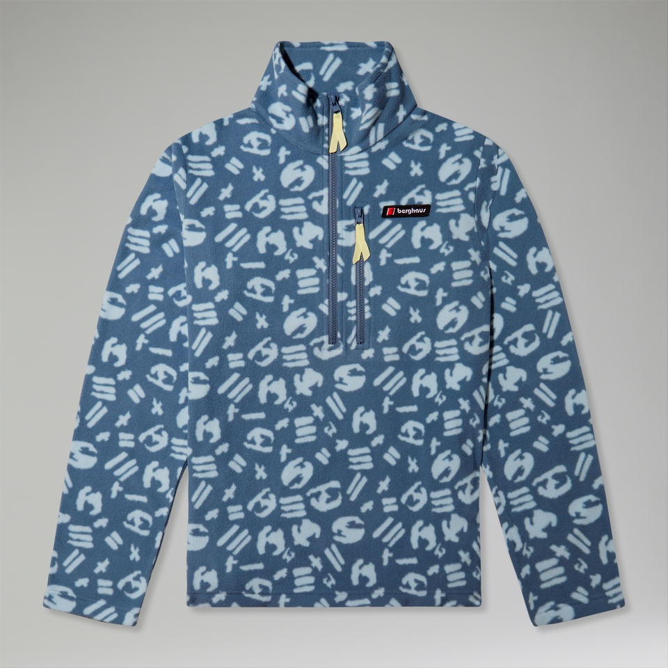 Unisex Prism Printed Trango Half Zip Fleece Blue