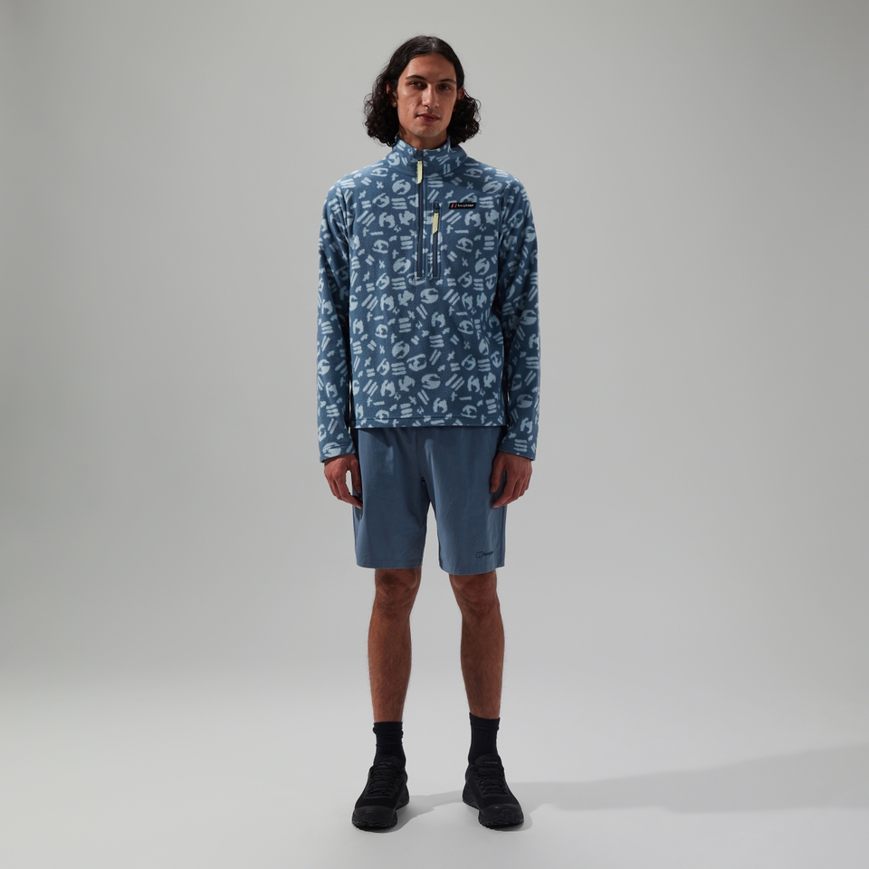 Unisex Prism Printed Trango Half Zip Fleece Blue