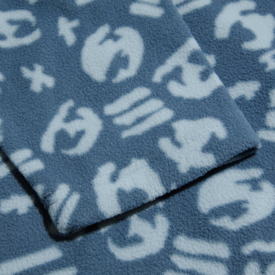 Unisex Prism Printed Trango Half Zip Fleece Blue