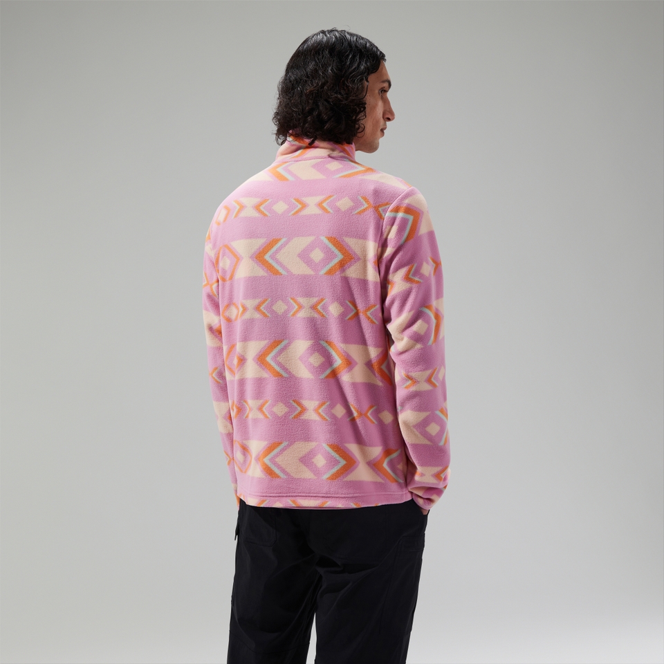 Unisex Prism Printed Trango Half Zip Fleece Purple/Orange