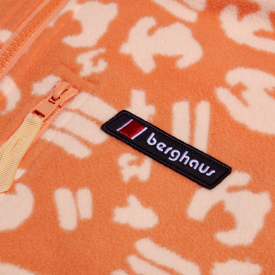 Unisex Prism Printed Trango Half Zip Fleece Orange
