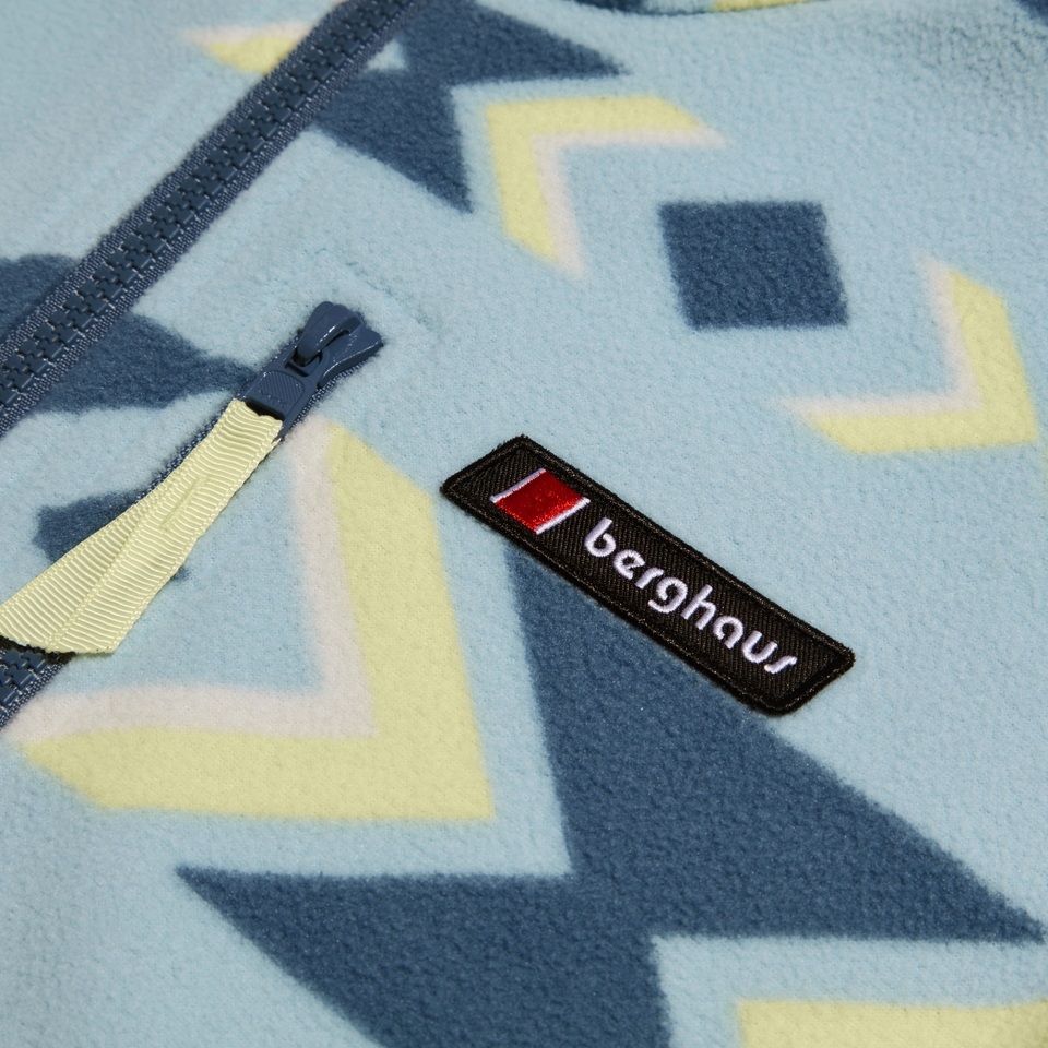 Unisex Prism Printed Trango Half Zip Fleece Blau