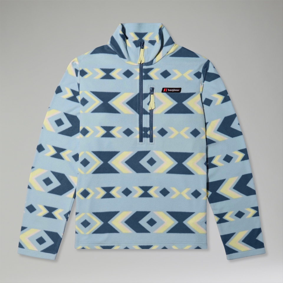 Unisex Prism Printed Trango Half Zip Fleece Blau