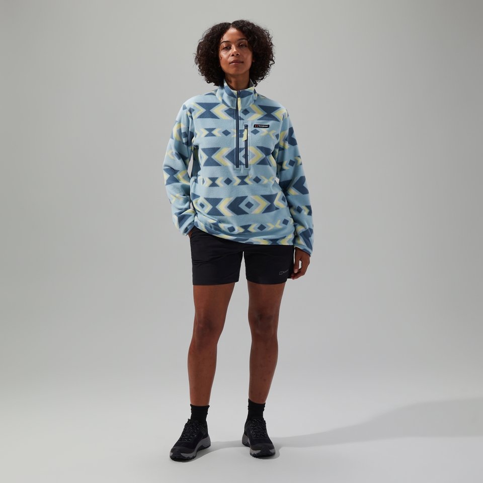 Unisex Prism Printed Trango Half Zip Fleece Blau