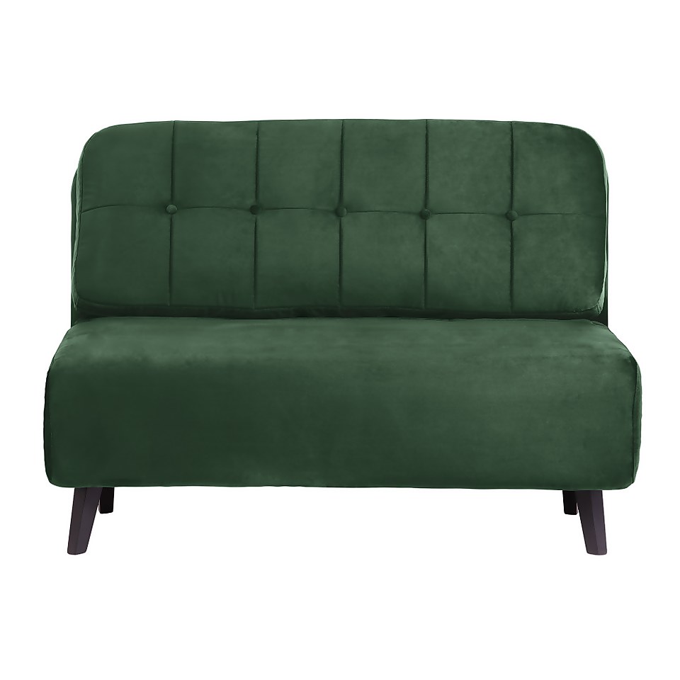 Draper Velvet Folding Sofa Bed - Emerald