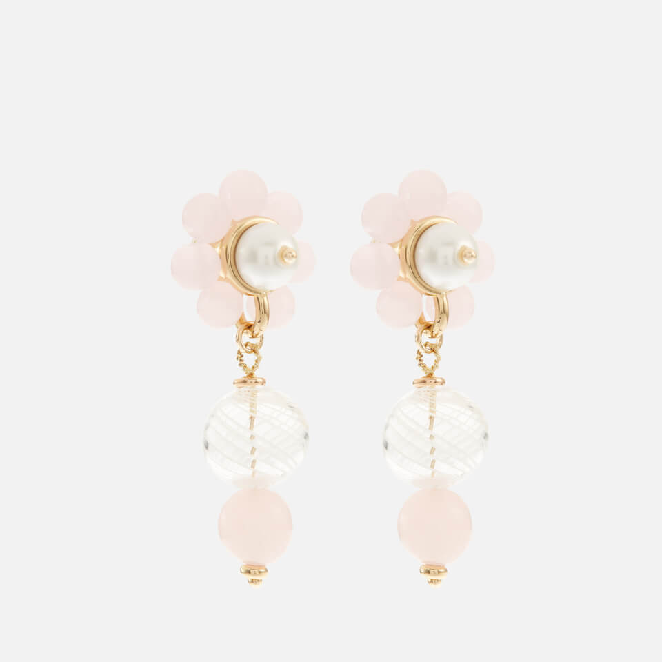 Shrimps Martina Flower Gold-Tone Bead Earrings