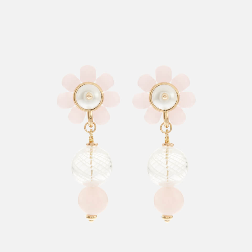 Shrimps Martina Flower Gold-Tone Bead Earrings