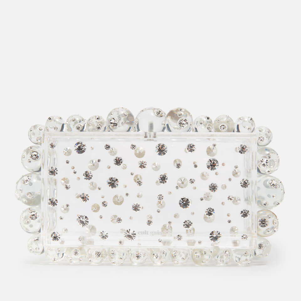 Cult Gaia Eos Rhinestone-Embellished Acrylic Clutch Bag