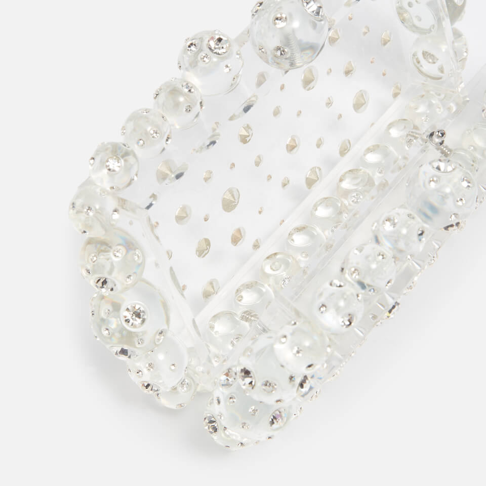 Cult Gaia Eos Rhinestone-Embellished Acrylic Clutch Bag