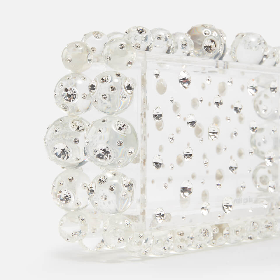 Cult Gaia Eos Rhinestone-Embellished Acrylic Clutch Bag