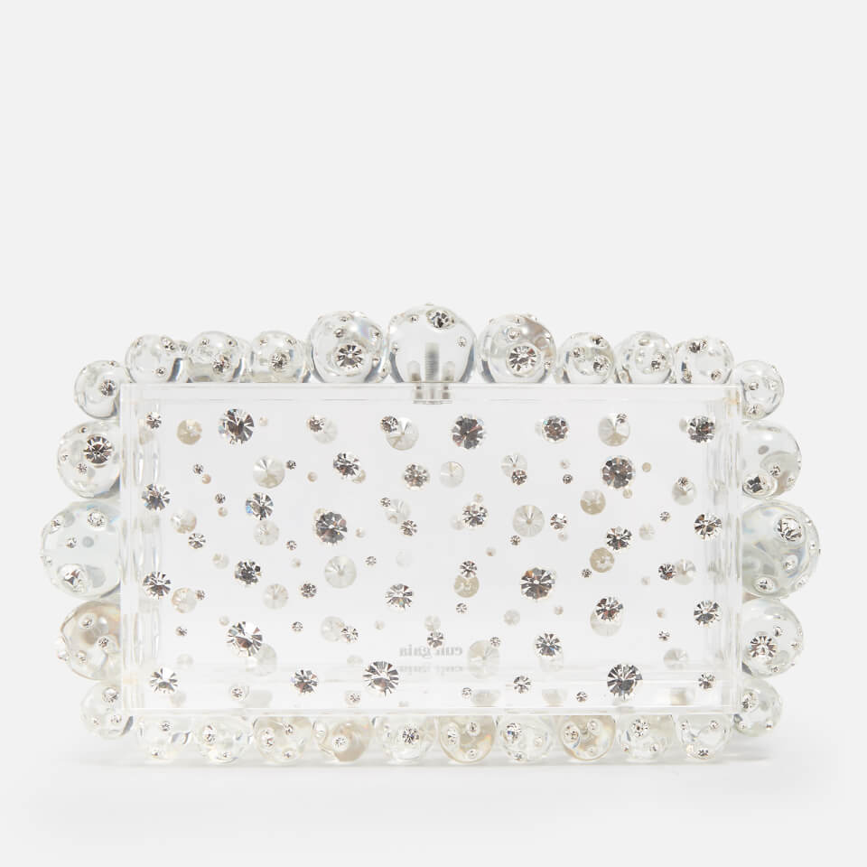 Cult Gaia Eos Rhinestone-Embellished Acrylic Clutch Bag