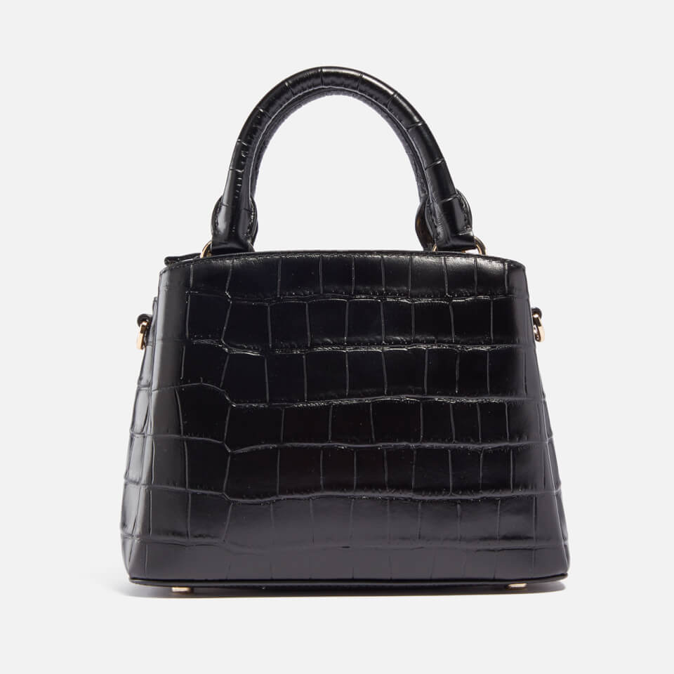 DKNY Paige Croc-Effect Leather Crossbody Satchel Bag