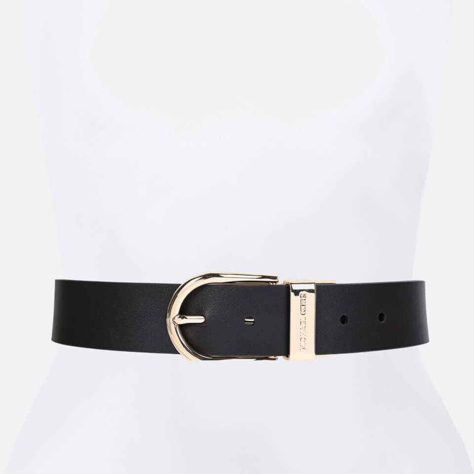 Michael Kors Reversible Leather and Coated-Canvas Belt
