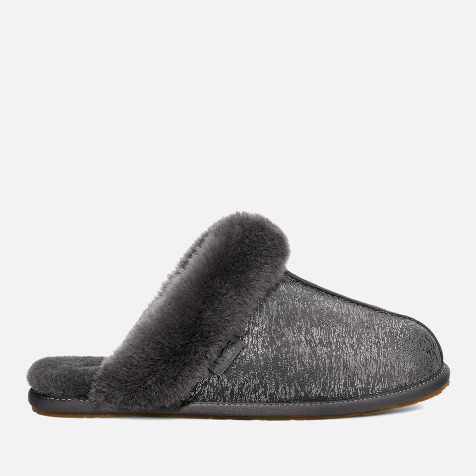 Ugg scuffette black grey hot sale