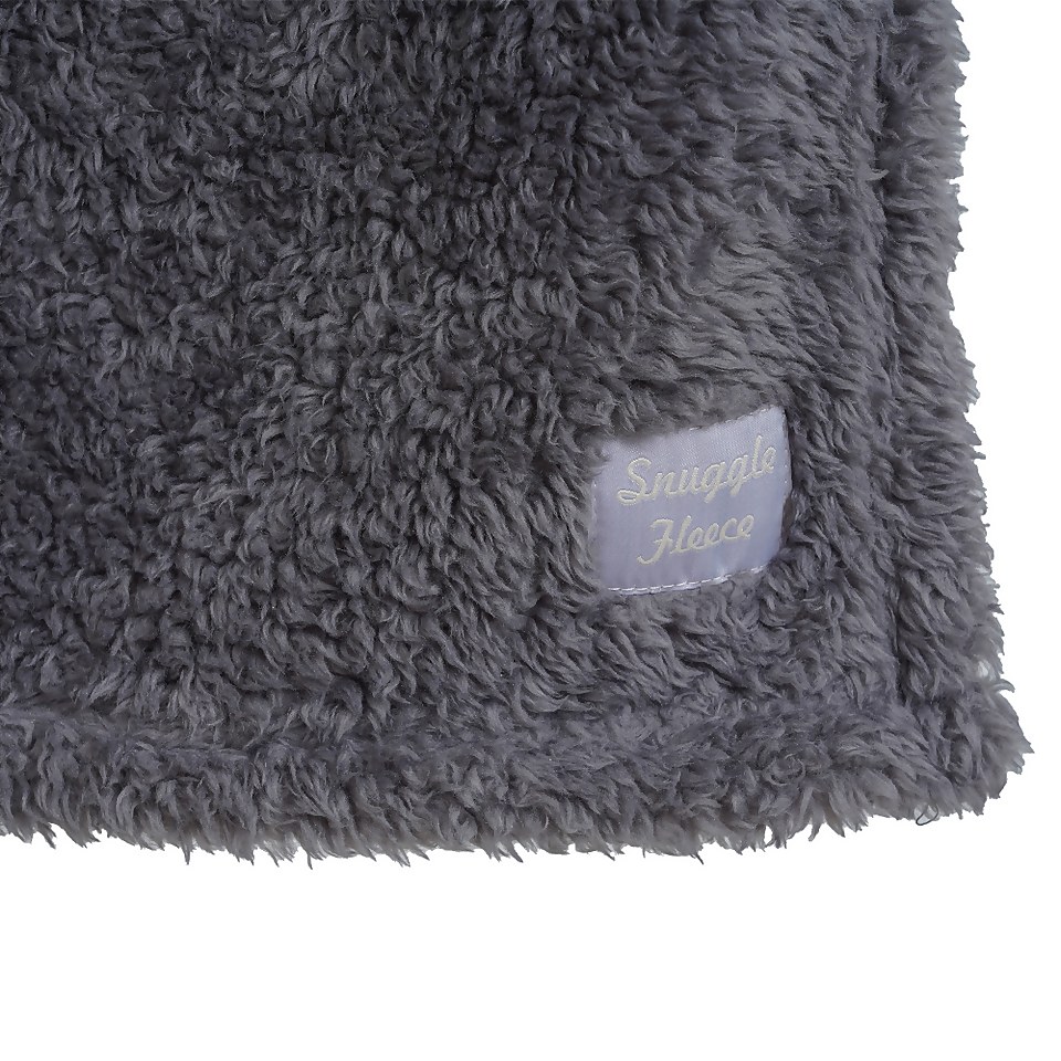 Snuggle Fleece Throw - 130x180cm Charcoal