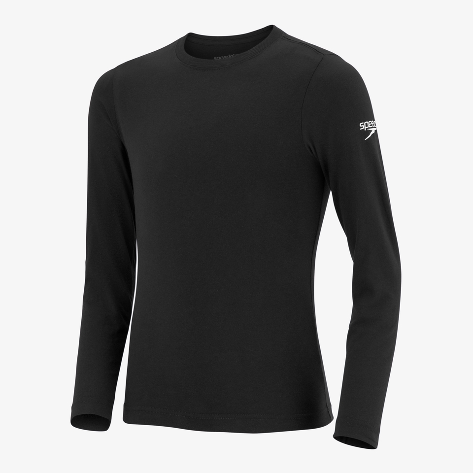 Boys Long Sleeve Swim Tee Black