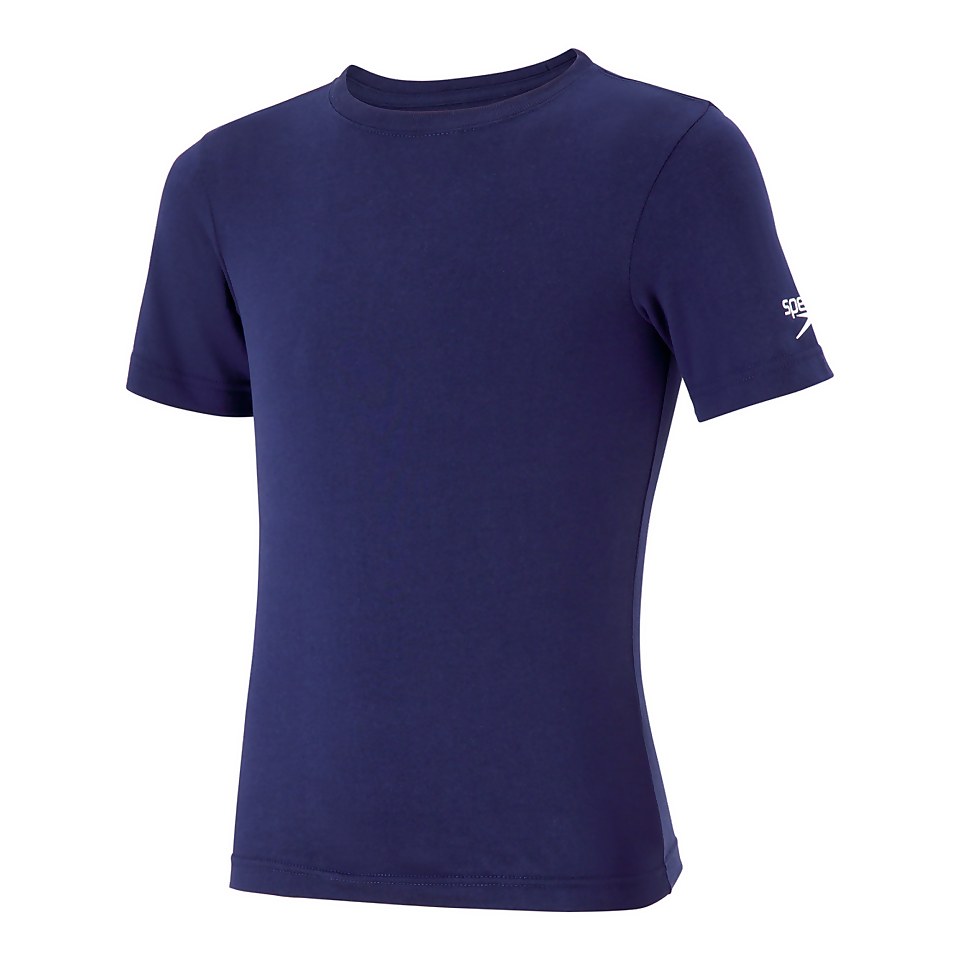 Boys Short Sleeve Swim Tee Navy