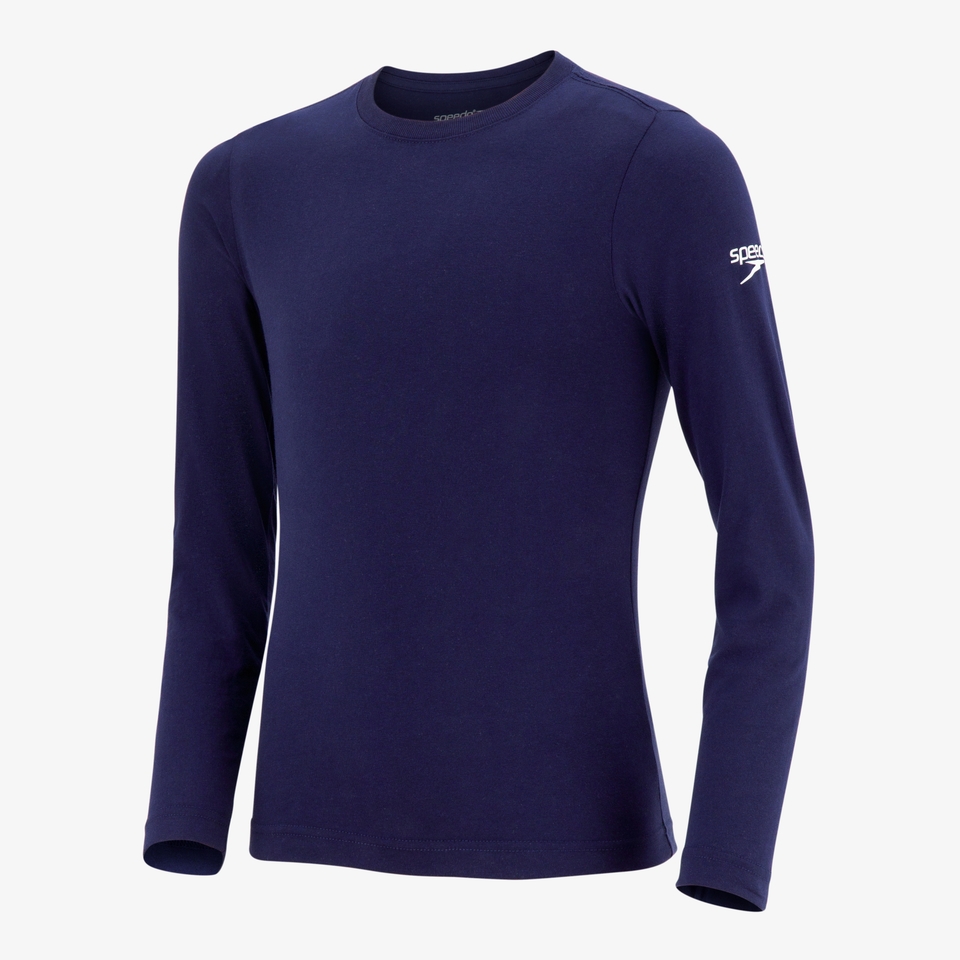 Boys Long Sleeve Swim Tee Navy
