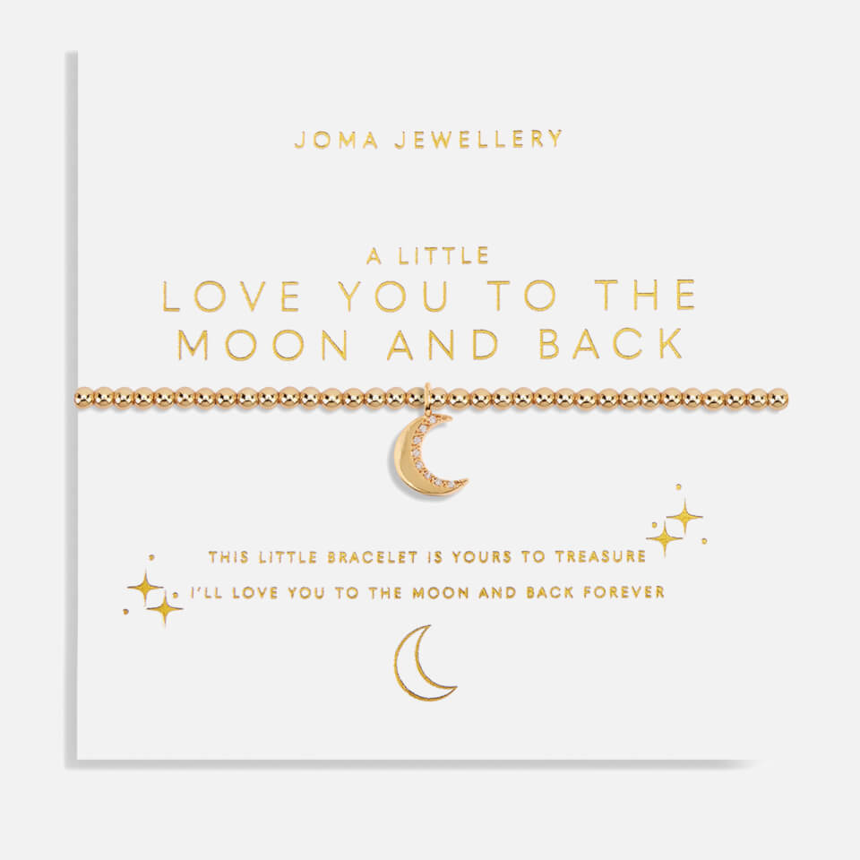 Joma Jewellery A Little Love You To The Moon And Back Gold-Plated Bracelet