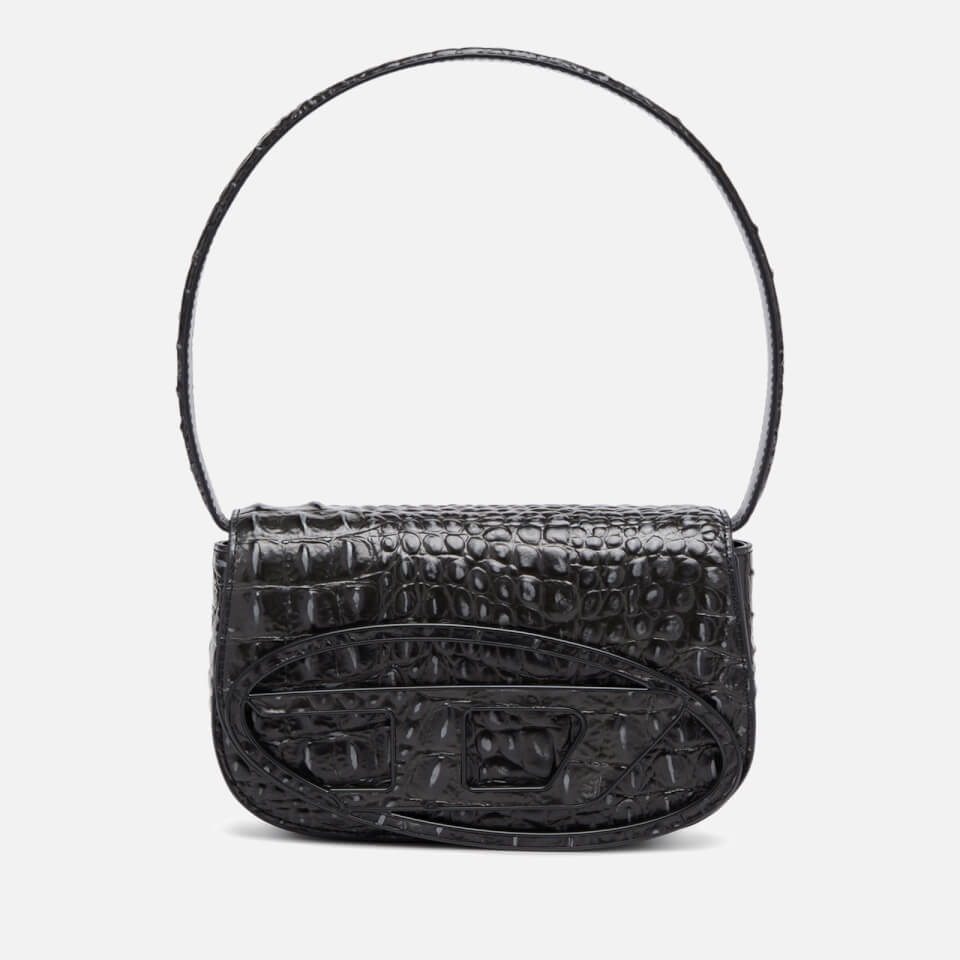 Diesel 1DR Croc-Effect Leather Shoulder Bag