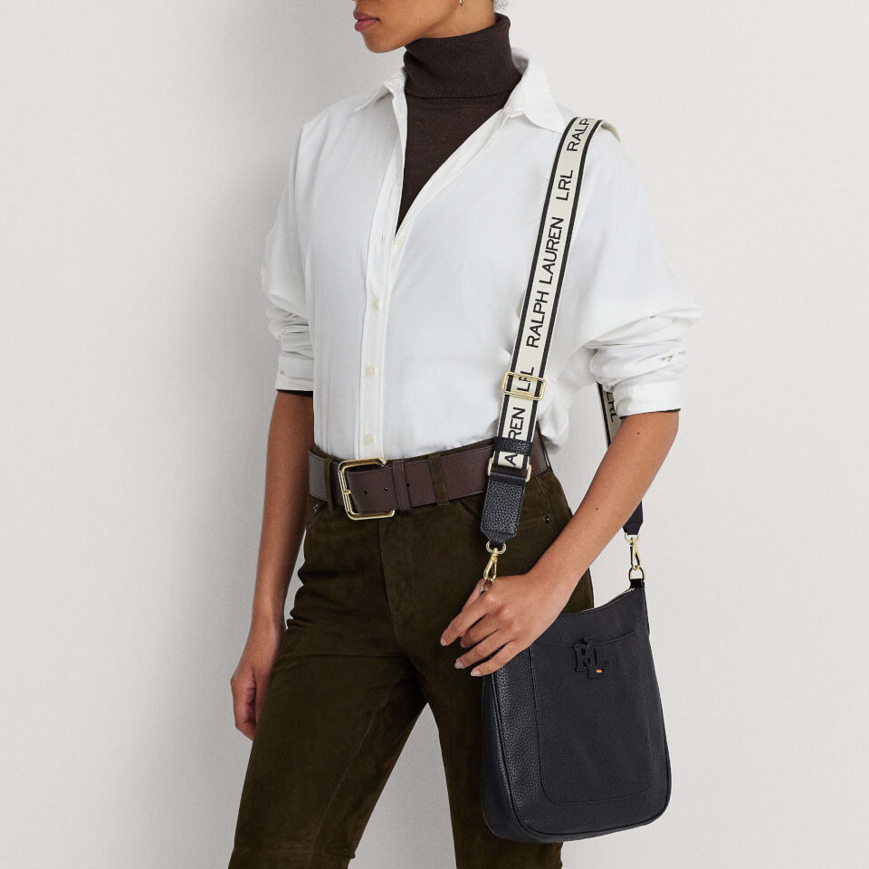 Lauren ralph lauren leather crossbody bag top